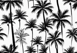 single palm tree tattoo idea