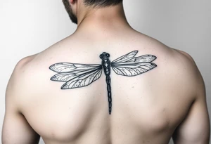 dragonfly with infinity symbol body
super 
easy lines no shading tattoo idea