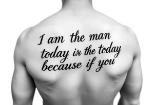 i am the man i am today because of you on the forearm tattoo idea