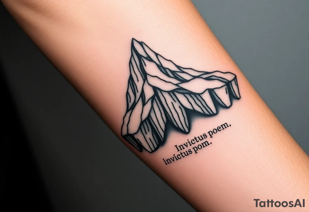 Iceberg, invictus poem, family tattoo idea