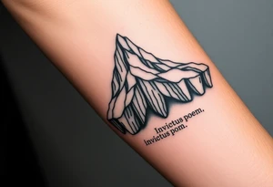 Iceberg, invictus poem, family tattoo idea