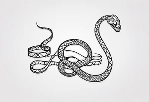 snake skeleton tattoo idea