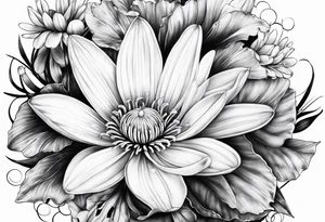 Water Lillie and Daisy tattoo idea