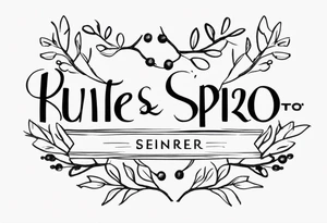 Trois mots « DUM SPIRO SPERO » centré au milieu et traverser par des branches type cerisier tattoo idea