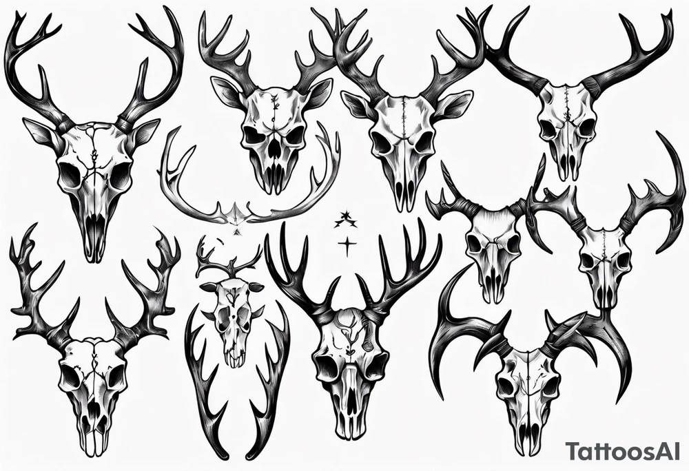 deer skull tattoo idea