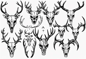 deer skull tattoo idea