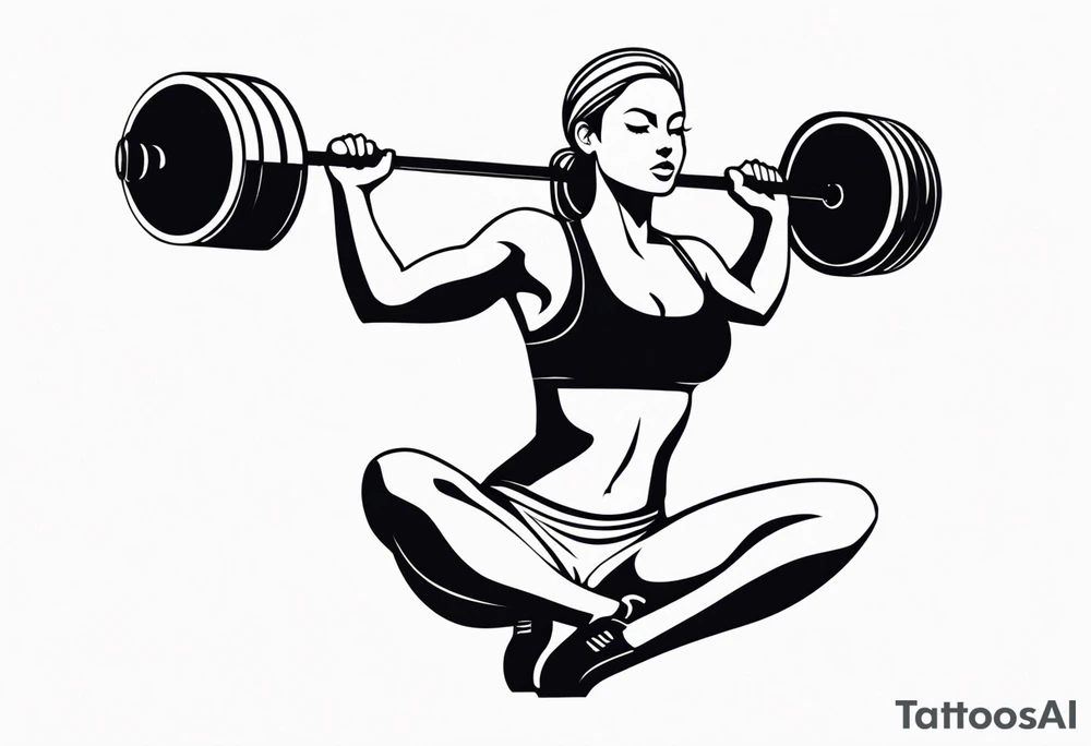 FEMALE WEIGHT LIFTER tattoo idea