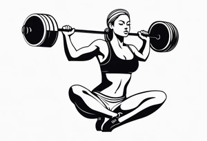 FEMALE WEIGHT LIFTER tattoo idea