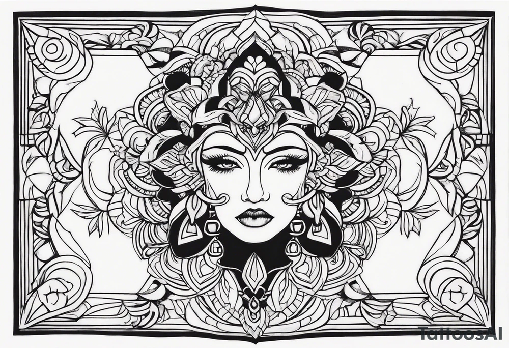 маска они с цветами tattoo idea