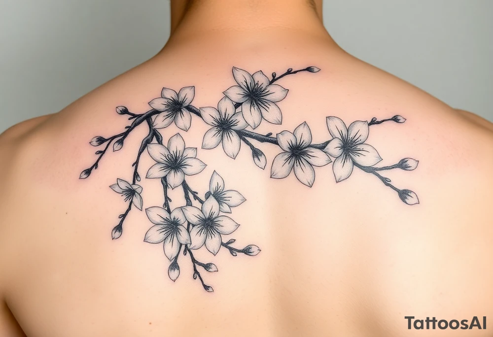 delicate cherry blossoms swirling in spring breeze with petals tattoo idea delicate cherry blossoms swirling in spring breeze with petals tattoo idea