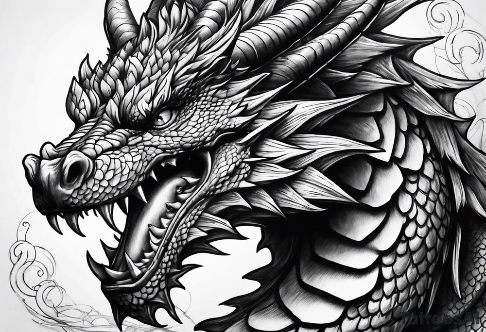 Dragon in gym tattoo idea