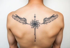 Simple minimalist feminine tattoo small line art tattoo idea
