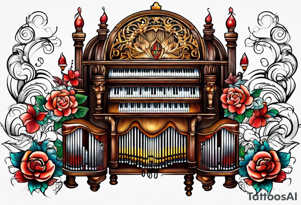 Pipe organ tattoo idea
