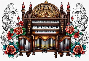 Pipe organ tattoo idea