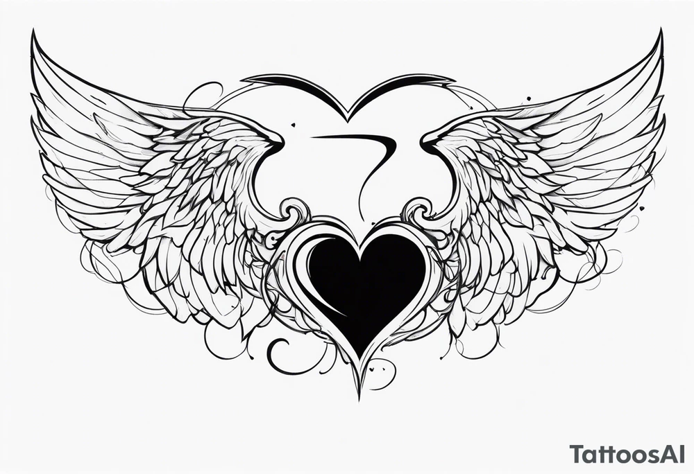 angel devil heart/wings tattoo idea