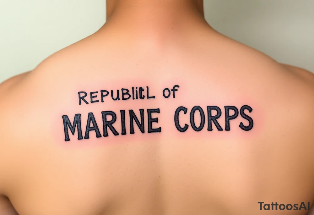 Republic of Korea
                Marine Corps
lettering tattoo idea