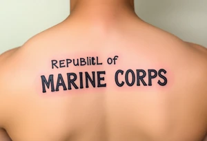 Republic of Korea
                Marine Corps
lettering tattoo idea