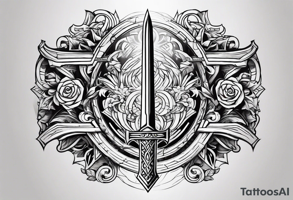 sword, bolt tattoo idea