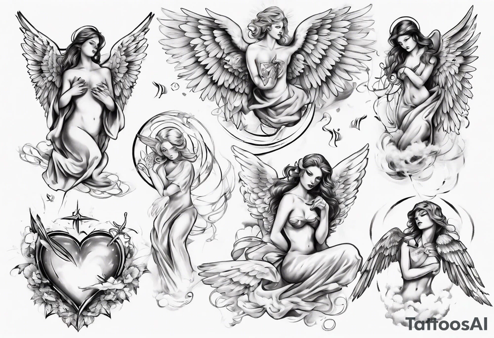 Love angels  tatoos from heaven tattoo idea