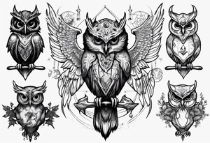 The Demon Owl Stolas, a Prince of Hell who is obsessed with gems, knowledge of astrology and poisonous plants. tattoo idea