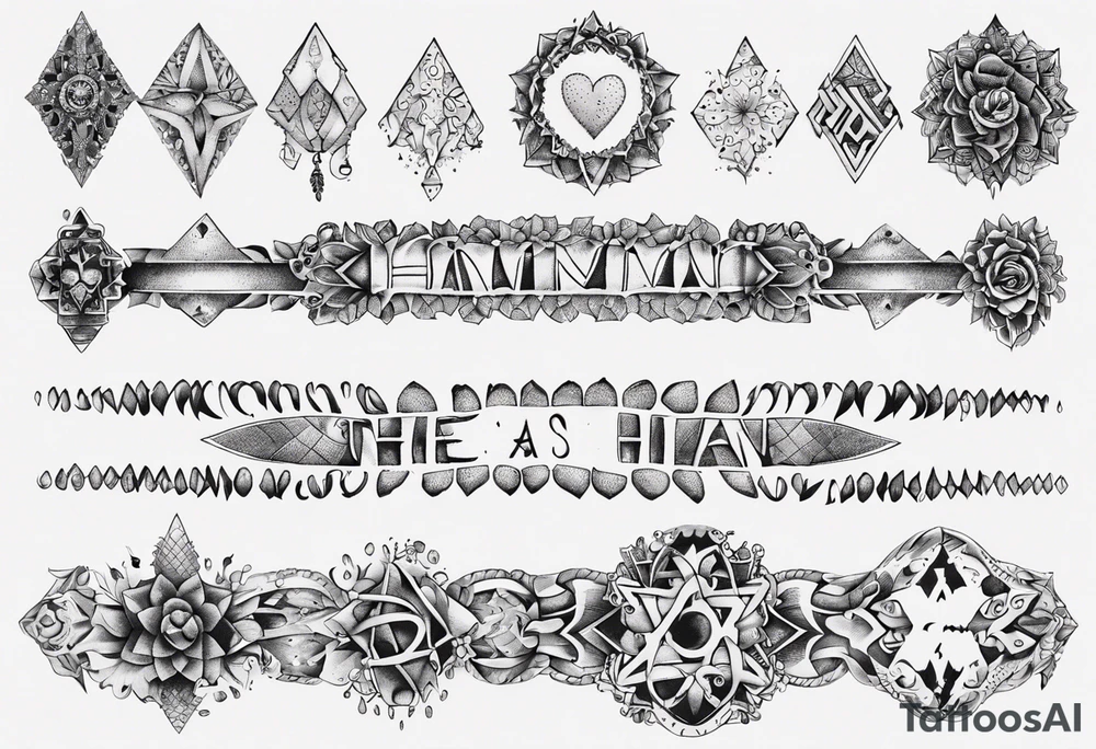 The word ‘Hanna’ as a bracelet tattoo idea