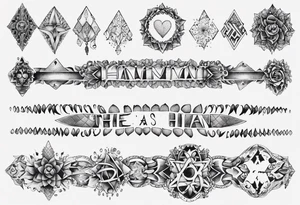 The word ‘Hanna’ as a bracelet tattoo idea