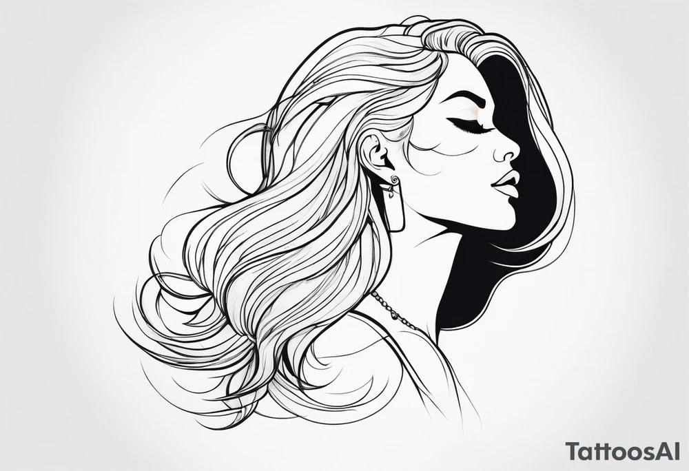 naked woman tattoo idea