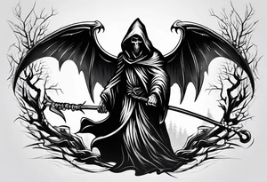 Grim reaper snow tattoo idea