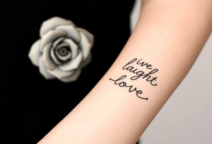 Live laugh love tattoo thats a bracelet tattoo idea