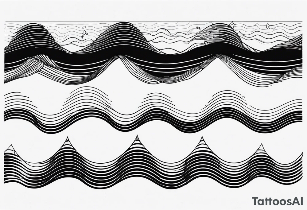 sound frequency in a waveform tattoo idea