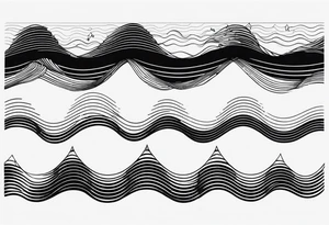 sound frequency in a waveform tattoo idea