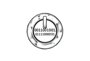 A Power Button with the Binary Text "00100001 01100011 01110000 01110101" Embedded in the button tattoo idea