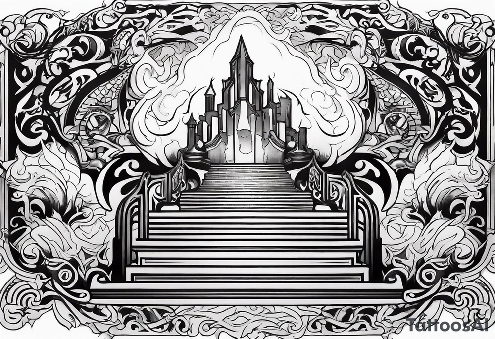 Valhalla  steps fire tattoo idea