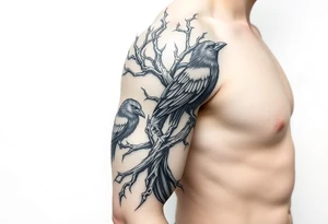 time, yggdrasil, ravens tattoo idea
