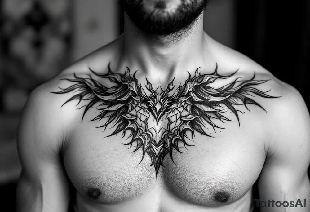 Chest armor tattoo idea