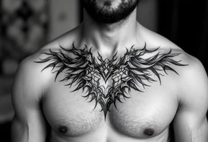 Chest armor tattoo idea