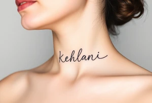 kehlani in cursive tattoo idea