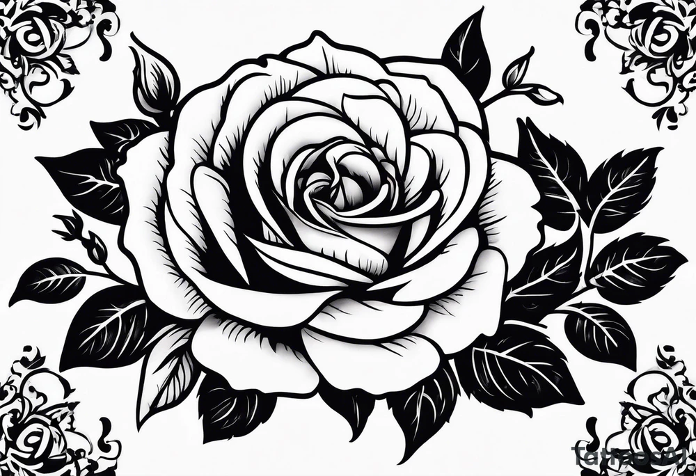 small rose garden tattoo idea