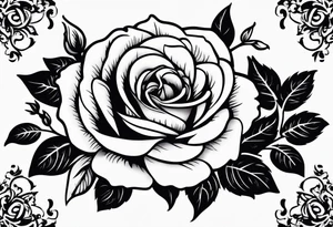 small rose garden tattoo idea
