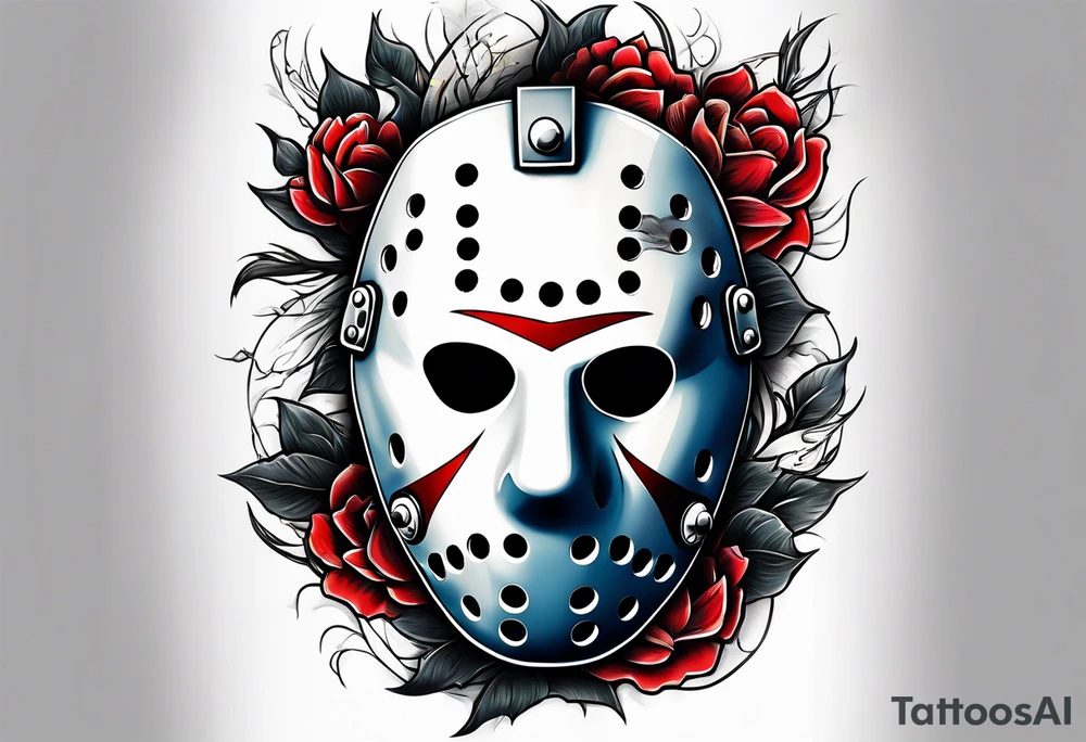 Friday the 13th Jason mask, Japanese art tattoo idea