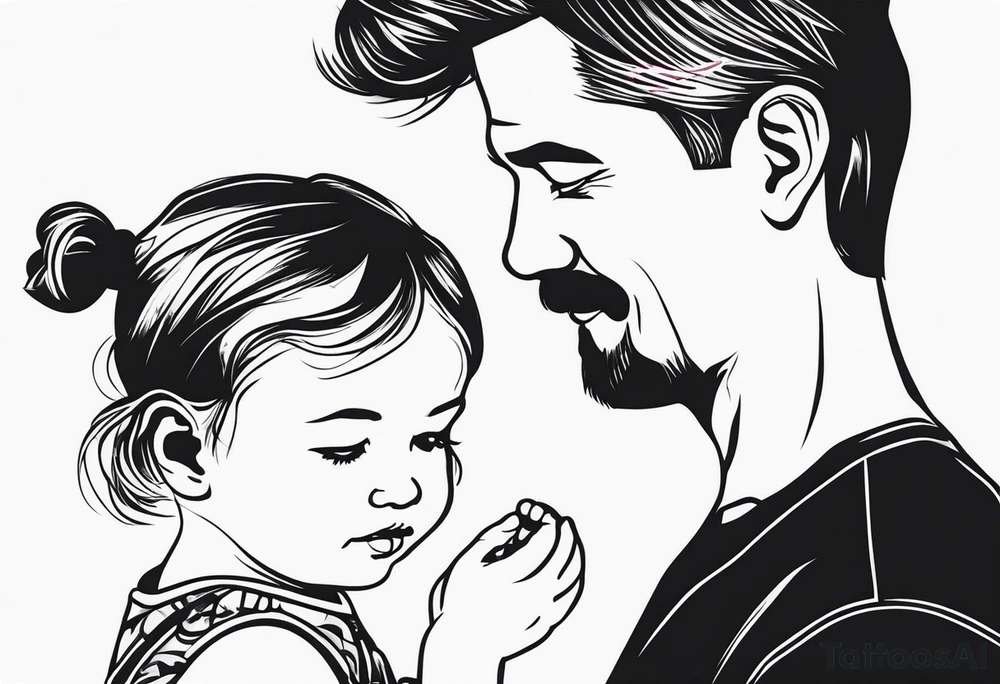 Father and daughter tattoo tattoo idea
