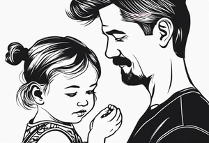 Father and daughter tattoo tattoo idea