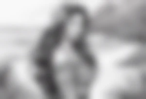 Hula Girl with scenic background tattoo idea