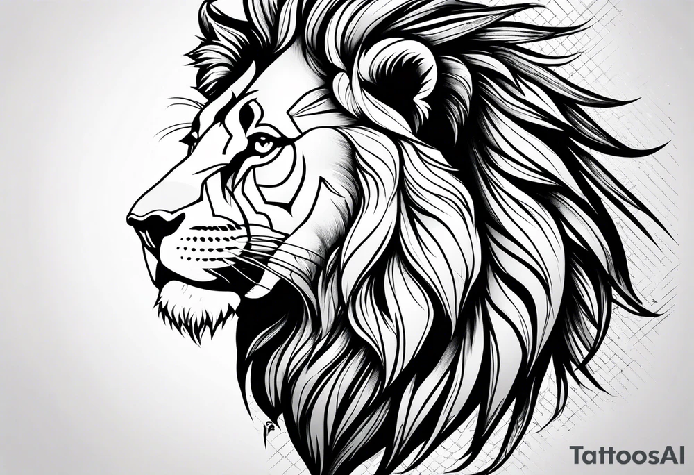 a majestic lion tattoo idea