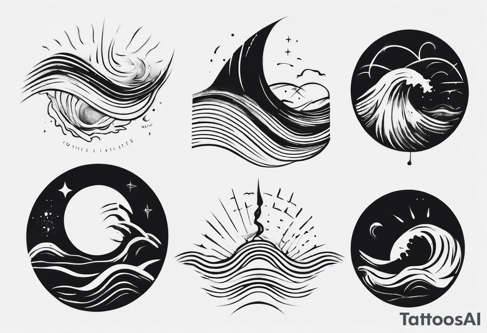 God is in the soundwaves, clean tattoo idea