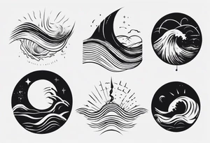 God is in the soundwaves, clean tattoo idea