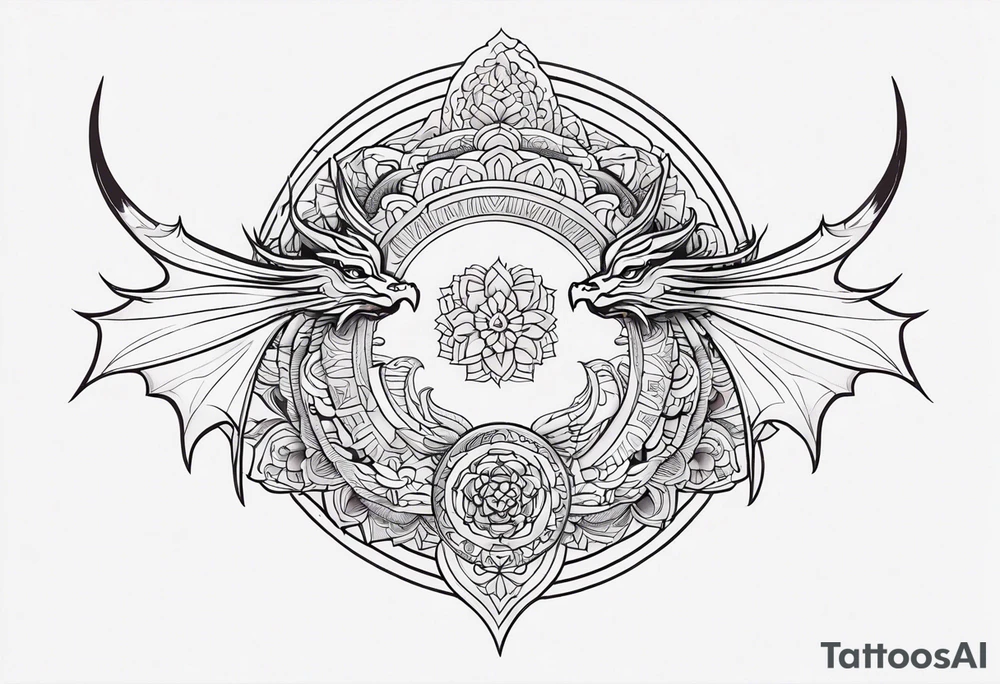 Mandala Dragon tattoo idea