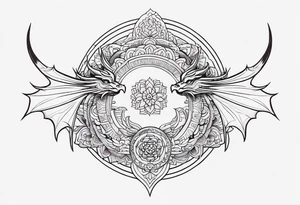 Mandala Dragon tattoo idea