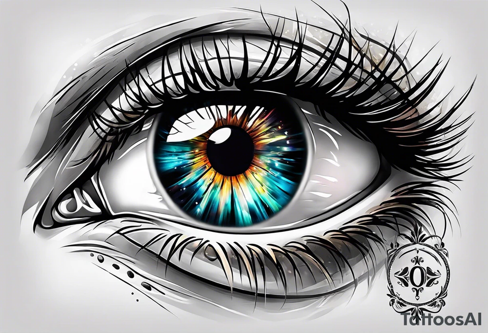 World eye tattoo idea