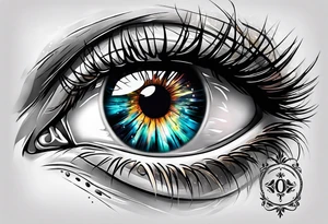 World eye tattoo idea